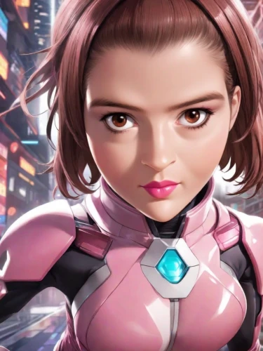 symetra,cg artwork,xmen,pink vector,pink diamond,vector girl,tracer,nova,x-men,valerian,kosmea,cyborg,x men,bjork,nora,anime 3d,cosmetic,sci fiction illustration,power icon,motorella,Digital Art,Anime