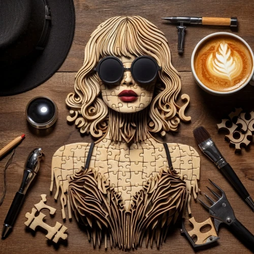 coffee art,barista,coffee background,wooden mannequin,espresso,woman drinking coffee,gingerbread woman,coffeemania,latte art,art deco woman,coffee icons,fashion dolls,steampunk,espresso machine,chocolatier,artist's mannequin,artist doll,cappuccino,fashion doll,wooden doll