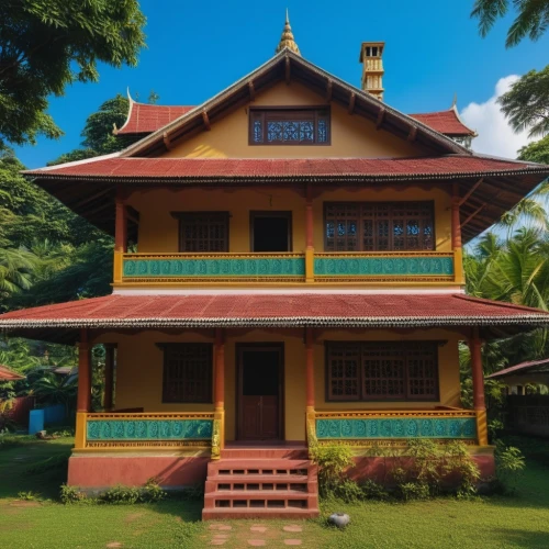 asian architecture,wooden house,traditional house,traditional building,buddhist temple,taman ayun temple,wooden roof,rumah gadang,house painting,japanese architecture,tropical house,stilt house,pagoda,ancient house,bungalow,timber house,the golden pavilion,saman rattanaram temple,miniature house,thai temple,Photography,General,Realistic