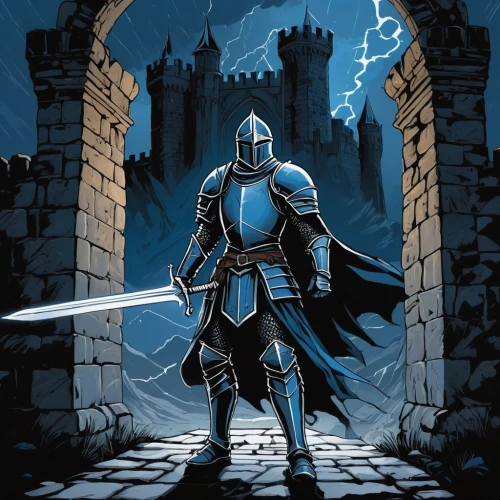 castleguard,knight armor,wall,paladin,knight,defense,excalibur,cleanup,knight tent,crusader,heroic fantasy,knight village,games of light,medieval,knight festival,knight's castle,fantasy warrior,destroy,bach knights castle,vector image,Illustration,Black and White,Black and White 12