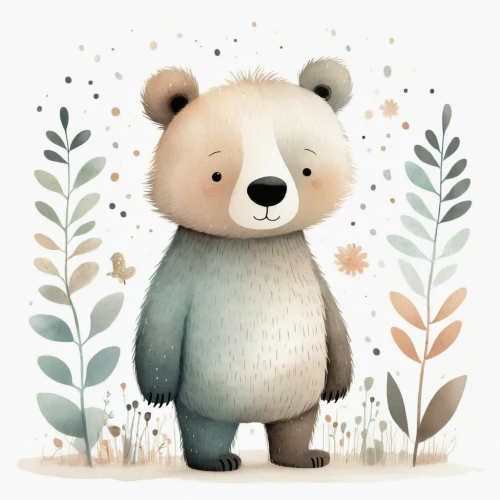 little bear,bear,bear teddy,cute bear,bear cub,scandia bear,plush bear,brown bear,white bear,icebear,forest animal,baby bear,teddy-bear,nordic bear,left hand bear,ice bear,woodland animals,digiscrap,cub,kids illustration,Illustration,Black and White,Black and White 08