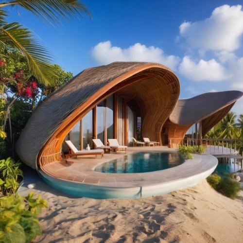 dunes house,eco hotel,tropical house,futuristic architecture,holiday villa,beach house,round hut,beach resort,seychelles,pool house,luxury property,maldives mvr,beachhouse,floating huts,calabash,roof domes,belize,luxury hotel,corten steel,luxury home