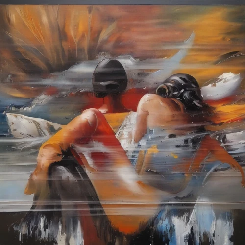 artistic cycling,artistic roller skating,streetluge,woman bicycle,oil painting on canvas,kayaker,inline speed skating,cyclist,oil painting,jet ski,motorbike,canoe sprint,panning,street artists,painting technique,italian painter,watercraft rowing,waterskiing,speed skiing,oil on canvas,Illustration,Paper based,Paper Based 04