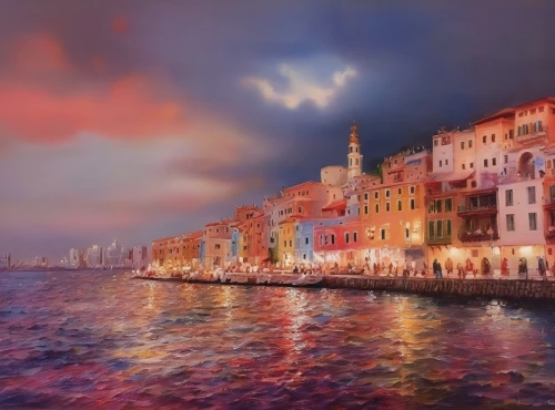 venetian,italian painter,venezia,venice,the carnival of venice,murano,camogli,venetian hotel,grand canal,hallia venezia,colorful city,world digital painting,post impressionist,gondolier,venice square,venetia,genoa,liguria,sea landscape,splendid colors,Illustration,Paper based,Paper Based 04