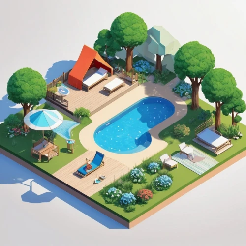 isometric,houses clipart,dug-out pool,pool house,outdoor pool,resort town,artificial islands,holiday villa,swim ring,seaside resort,swimming pool,floating island,3d mockup,3d rendering,home landscape,3d render,resort,summer cottage,holiday complex,landscape designers sydney,Unique,3D,Isometric
