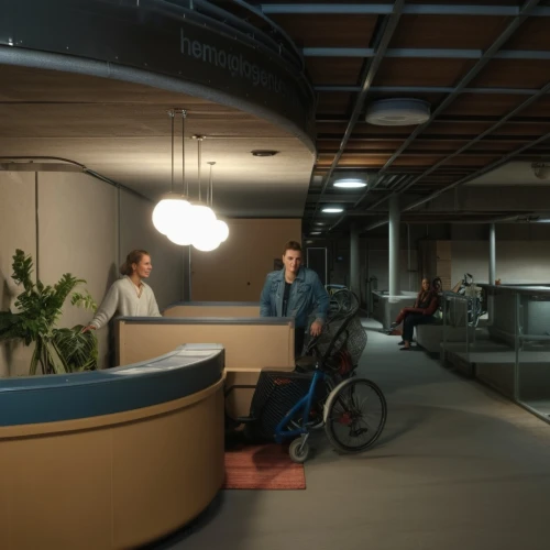 modern office,offices,indoor cycling,disabled parking,stationary bicycle,hospital landing pad,courier driver,bicycle lighting,consulting room,blur office background,mobility scooter,office automation,electric mobility,wheelchair accessible,motorized wheelchair,hospital,daylighting,business centre,floating wheelchair,employees,Photography,General,Realistic