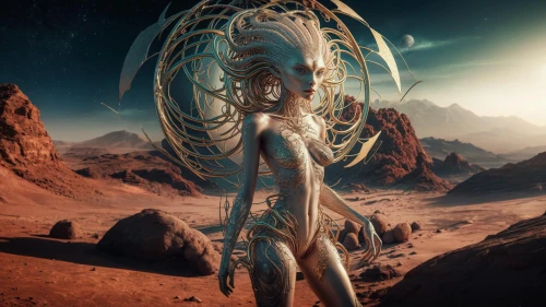 alien warrior,astral traveler,extraterrestrial life,shamanic,andromeda,biomechanical,alien planet,sci fi,photomanipulation,shamanism,scifi,meridians,ringed-worm,fantasy art,alien world,extraterrestrial,venus,priestess,zodiac sign libra,transcendence