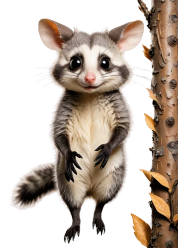 common opossum,mustelid,ring-tailed,madagascar,north american raccoon,virginia opossum,sugar glider,opossum,mustelidae,lemur,aye-aye,possum,coatimundi,polecat,mouse lemur,marsupial,raccoon,pygmy slow loris,cute animal,ferret,Unique,Paper Cuts,Paper Cuts 06