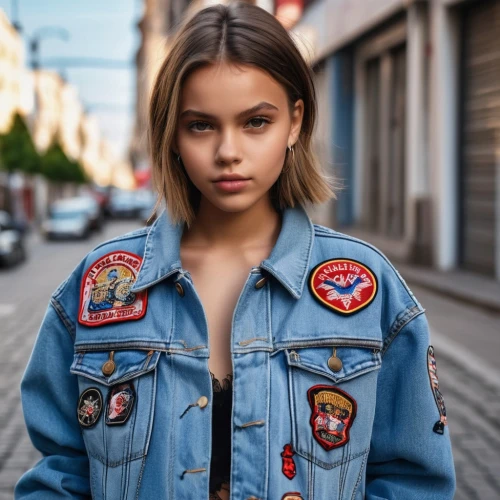 denim jacket,jean jacket,denim background,jacket,sofia,bolero jacket,girl portrait,street fashion,denim,girl in overalls,leather jacket,shopping icon,minsk,young model istanbul,denim shapes,retro girl,patches,city ​​portrait,denim labels,jean button,Photography,General,Realistic