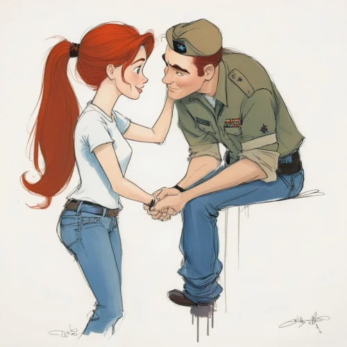 vintage boy and girl,young couple,kissing,cute cartoon image,boy and girl,ariel,first kiss,girl kiss,cheek kissing,kimjongilia,boy kisses girl,redheads,sailors,little boy and girl,pda,honeymoon,the sweetness,as a couple,kiss,lilo,Illustration,Black and White,Black and White 08