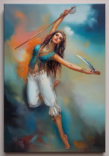 ethnic dancer,dancer,dance with canvases,indian art,silambam,taijiquan,baton twirling,woman playing,majorette (dancer),radha,firedancer,oil painting on canvas,krishna,art painting,lord shiva,shiva,khokhloma painting,fire dancer,boho art,wind warrior,Illustration,Paper based,Paper Based 04
