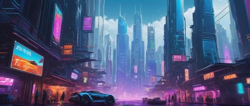 cyberpunk,cityscape,futuristic landscape,fantasy city,colorful city,metropolis,futuristic,urban,shanghai,tokyo city,evening city,dystopian,shinjuku,vapor,the city,dystopia,city,dusk,city corner,ultraviolet,Illustration,Vector,Vector 03