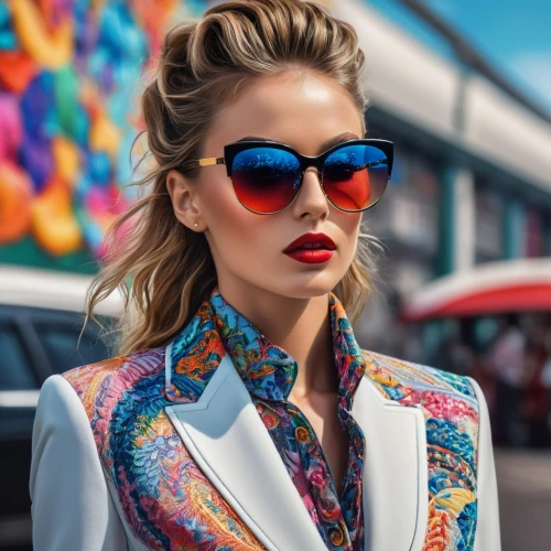 fashion street,retro woman,sunglasses,colorful background,vibrant color,women fashion,colorful life,color glasses,ray-ban,colorful,vintage fashion,aviator sunglass,colourful,retro girl,colorful floral,smart look,fashion vector,intense colours,retro women,woman in menswear,Photography,General,Fantasy