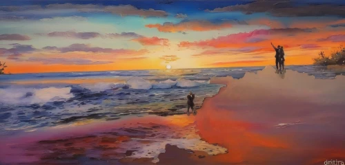 beach landscape,oil painting,sea landscape,oil painting on canvas,seascape,sunset beach,coast sunset,sunrise beach,coastal landscape,art painting,landscape with sea,oil on canvas,man at the sea,painting technique,oil chalk,sun and sea,photo painting,seascapes,breakwater,watercolor painting,Illustration,Paper based,Paper Based 04