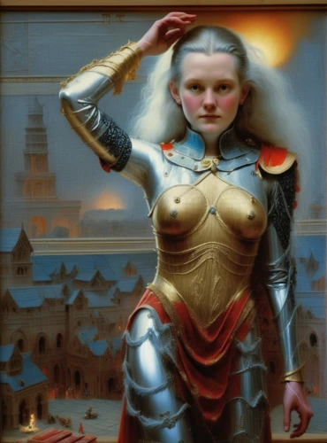 joan of arc,prejmer,paladin,female warrior,girl in a historic way,dwarf sundheim,fantasy portrait,fantasy woman,head woman,heroic fantasy,sterntaler,crusader,eufiliya,warrior woman,wonderwoman,templar,castleguard,belarus byn,kremlin,jaya,Conceptual Art,Fantasy,Fantasy 01