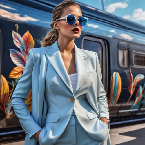 bussiness woman,the girl at the station,woman in menswear,travel woman,women fashion,menswear for women,fashion vector,queensland rail,fashion street,blue rose near rail,flight attendant,business woman,women clothes,sprint woman,mazarine blue,business women,men's suit,advertising campaigns,businesswoman,white-collar worker,Photography,General,Fantasy