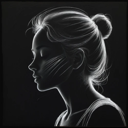 girl portrait,dark portrait,charcoal drawing,portrait of a girl,girl drawing,woman silhouette,chalk drawing,girl with bread-and-butter,mystical portrait of a girl,silhouette art,charcoal,charcoal pencil,girl in a long,child portrait,young woman,girl with cloth,black paper,graphite,oil painting on canvas,woman portrait,Illustration,Black and White,Black and White 08