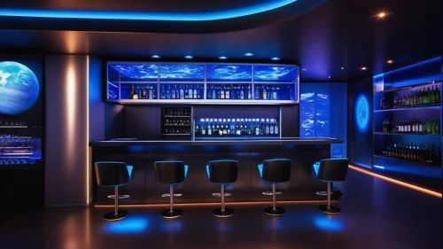 liquor bar,unique bar,bar counter,bar,nightclub,neon light drinks,wine bar,piano bar,shower bar,rain bar,blue room,barman,bar stools,neon cocktails,search interior solutions,salt bar,barware,drinking establishment,neon drinks,ufo interior,Photography,General,Realistic