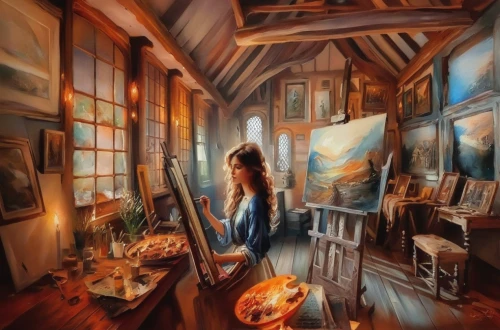 meticulous painting,art painting,girl in the kitchen,painting technique,italian painter,painter,photo painting,glass painting,girl studying,woman playing,artist,world digital painting,oil painting,fantasy art,fire artist,painting,woman at cafe,artist portrait,painting work,art gallery,Illustration,Paper based,Paper Based 04
