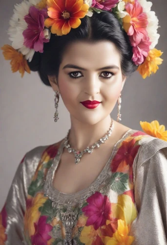 miss circassian,social,assyrian,beautiful girl with flowers,iranian nowruz,traditional costume,turkish culture,persian,indian bride,vintage floral,zoroastrian novruz,vintage woman,vintage makeup,nowruz,folk costume,yemeni,folk costumes,novruz,vintage flowers,frida,Photography,Cinematic