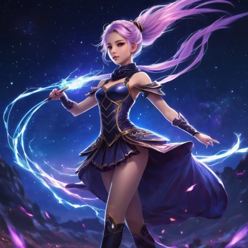 tiber riven,show off aurora,elza,lux,zodiac sign libra,aurora,luna,monsoon banner,libra,mara,venera,violet head elf,violet,purple wallpaper,eufiliya,cassiopeia,artemis,goddess of justice,cg artwork,scroll wallpaper,Conceptual Art,Sci-Fi,Sci-Fi 12