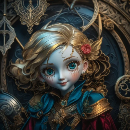 fantasy portrait,alice,painter doll,fairy tale character,artist doll,doll's head,marionette,snow white,female doll,doll looking in mirror,custom portrait,child portrait,doll's facial features,doll head,fairytale characters,alice in wonderland,mystical portrait of a girl,fairy tale icons,elf,3d fantasy,Photography,General,Fantasy