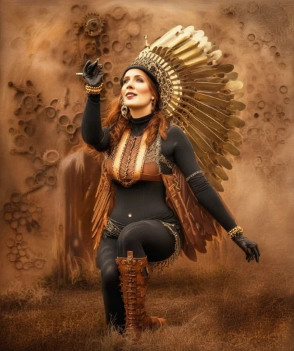 warrior woman,american indian,shamanism,native american,shamanic,the american indian,ancient costume,peruvian women,female warrior,feather headdress,fire dancer,marvel of peru,woman fire fighter,indian headdress,woman holding gun,native,pocahontas,tribal chief,shaman,photo manipulation,Illustration,Realistic Fantasy,Realistic Fantasy 13