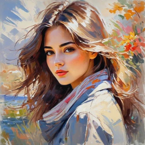 vietnamese woman,romantic portrait,girl portrait,young woman,portrait of a girl,oil painting,mystical portrait of a girl,woman portrait,asian woman,girl in flowers,photo painting,art painting,autumn icon,girl in the garden,portrait background,artist portrait,fantasy portrait,oil painting on canvas,girl on the river,woman at cafe,Conceptual Art,Oil color,Oil Color 10