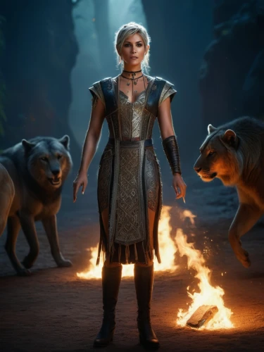 female warrior,witcher,ursa,elaeis,pocahontas,norse,warrior woman,nordic bear,games of light,wolves,biblical narrative characters,artemis,huntress,mara,artemisia,callisto,grey fox,torch-bearer,massively multiplayer online role-playing game,game art,Photography,General,Fantasy