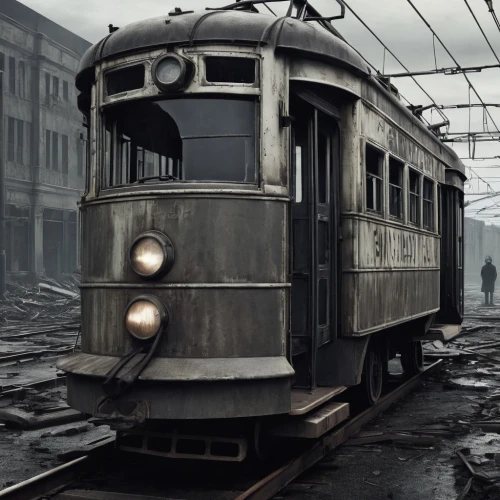 streetcar,the lisbon tram,baggage car,street car,passenger car,old train,passenger cars,disused trains,brocken railway,trolley train,german reichsbahn,type o319,tramway,13 august 1961,tram,last train,the train,railroad car,stalingrad,reichsbahn,Conceptual Art,Fantasy,Fantasy 33