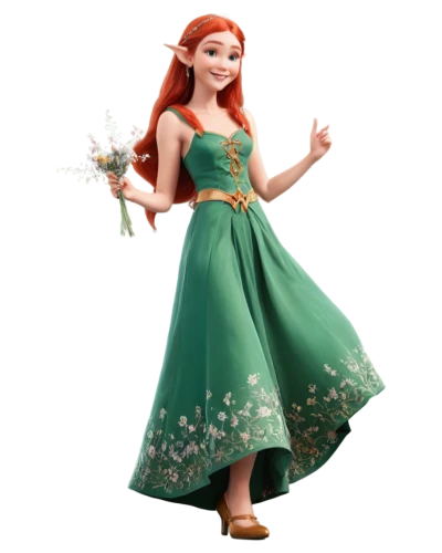 princess anna,tiana,princess sofia,rosa 'the fairy,merida,rapunzel,rosa ' the fairy,elsa,disney character,lilo,ariel,a girl in a dress,hoopskirt,elf,girl in a long dress,green dress,disney rose,fairy tale character,vanessa (butterfly),celtic woman,Photography,General,Fantasy