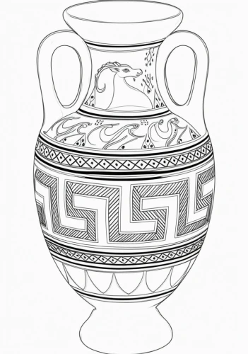 two-handled clay pot,amphora,goblet drum,urn,vase,clay pot,pottery,coloring pages,enamel cup,androsace rattling pot,goblet,font,coloring page,cucuceni,cooking pot,garden pot,flagon,flowerpot,pots,constellation pyxis,Illustration,Black and White,Black and White 04