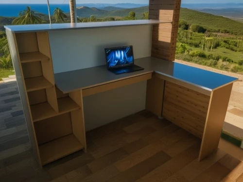 wooden sauna,entertainment center,wooden desk,sideboard,tv cabinet,computer desk,storage cabinet,modern kitchen,writing desk,modern room,cabinetry,kitchenette,sky apartment,3d rendering,cubic house,cabinets,smart home,switch cabinet,computer workstation,lures and buy new desktop,Photography,General,Realistic