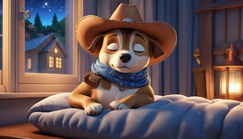 toy's story,toy story,beagador,sheriff,jack russel,jack russell,beagle,cowboy hat,texas heeler,australian shepherd,cute cartoon image,cowboy,cute cartoon character,cowboy beans,toy dog,stetson,laika,red heeler,dog illustration,australian collie,Unique,3D,3D Character