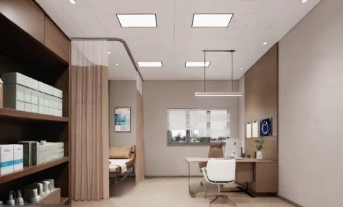 surgery room,dermatologist,treatment room,halogen spotlights,ceiling fixture,ceiling lighting,ceiling light,doctor's room,daylighting,ceiling construction,ceiling lamp,track lighting,pharmacy,therapy room,clinic,dermatology,health spa,under-cabinet lighting,chiropractic,health care provider