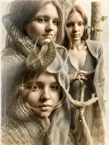 katniss,woman of straw,woven rope,chain mail,catkins,rope,arrowroot family,swath,pilgrim,photomontage,woven,twisted rope,sepia,the witch,fable,rope knot,cullen skink,natural rope,lilian gish - female,elves
