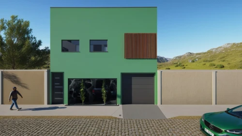 modern house,3d rendering,residential house,eco-construction,cubic house,modern building,garage,school design,garage door,car park,dunes house,modern architecture,mid century house,render,multi storey car park,house entrance,smart house,prefabricated buildings,ev charging station,house facade,Photography,General,Realistic