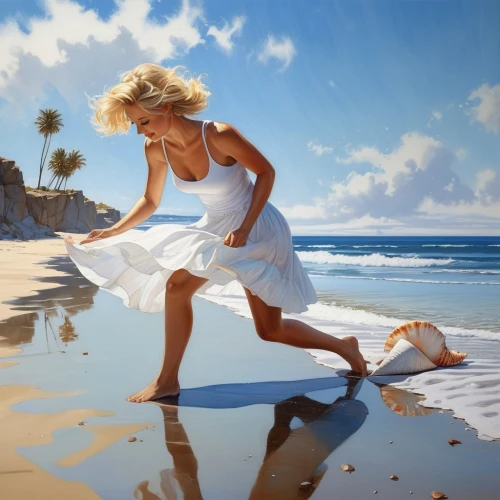 walk on the beach,white sand,skimboarding,beach landscape,white sandy beach,oil painting,art painting,dance with canvases,footprints in the sand,girl on the dune,oil painting on canvas,sea water splash,gracefulness,photo painting,walk on water,carol colman,woman playing tennis,carol m highsmith,woman playing,woman walking,Conceptual Art,Sci-Fi,Sci-Fi 01