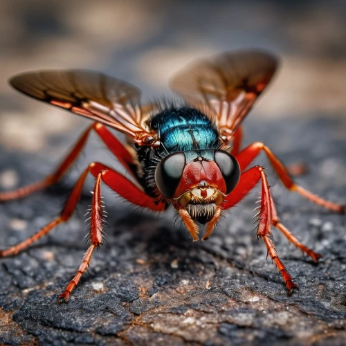 tiger beetle,blowflies,syrphid fly,dung fly,carpenter ant,field wasp,drosophila,robber flies,drosophila melanogaster,blue-winged wasteland insect,horse flies,fire beetle,cuckoo wasps,cicada,soldier beetle,hornet hover fly,housefly,elapidae,sawfly,tachinidae