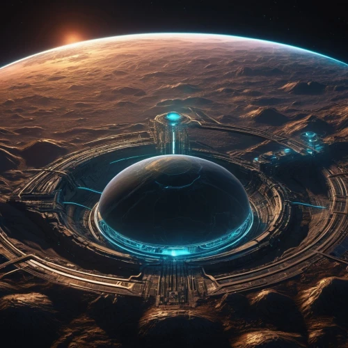 futuristic landscape,saturnrings,alien world,alien planet,saucer,orbiting,scifi,planetary system,federation,sci fi,terraforming,sci - fi,sci-fi,saturn,exoplanet,gas planet,io centers,sky space concept,martian,ice planet,Photography,General,Sci-Fi