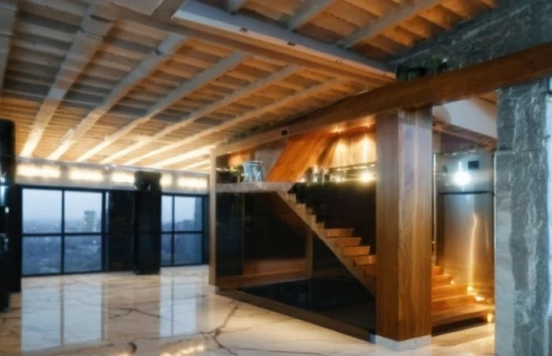 wooden beams,wooden sauna,loft,timber house,wooden house,core renovation,cubic house,sauna,concrete ceiling,wooden construction,hanok,hallway space,inverted cottage,daylighting,frame house,structural plaster,attic,outside staircase,archidaily,wooden windows