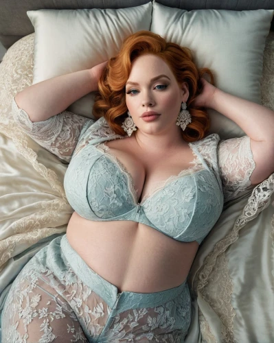 burlesque,plus-size model,denim and lace,liberty cotton,vintage lace,royal lace,plus-size,doily,merilyn monroe,elsa,vintage angel,lace,pale,jasmine virginia,cinderella,jasmine blue,baby blue,woman laying down,light blue,bed skirt,Conceptual Art,Fantasy,Fantasy 15