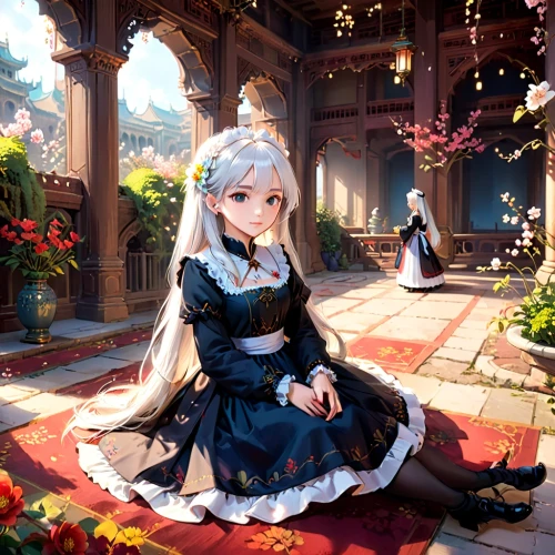 cinderella,fairy tale character,alhambra,holding flowers,violet evergarden,lily of the field,flower background,girl picking flowers,poker primrose,girl in flowers,hanbok,beautiful girl with flowers,cg artwork,flower garden,floral greeting,flora,alice,erika,falling flowers,vanessa (butterfly),Anime,Anime,Cartoon