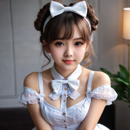 white bow,pink bow,japanese doll,realdoll,doll dress,kawaii girl,dress doll,model doll,japanese kawaii,satin bow,maid,girl doll,cute tie,dollfie,bow-tie,doll,cute pretty,like doll,honmei choco,hanbok,Photography,General,Natural