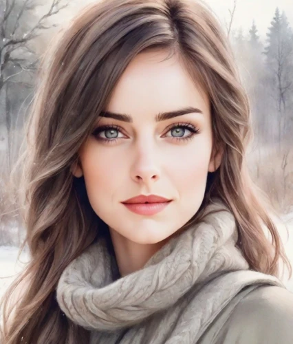 romantic look,women's eyes,beautiful face,romantic portrait,beauty face skin,beautiful young woman,woman face,beautiful woman,female beauty,pretty young woman,winter background,fashion vector,girl portrait,woman's face,attractive woman,beautiful women,natural cosmetic,blue eyes,portrait background,beautiful girl,Digital Art,Watercolor