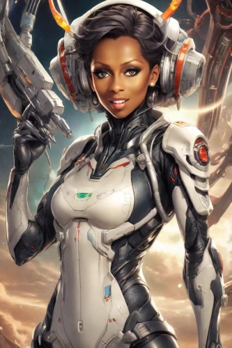 symetra,neottia nidus-avis,jaya,cyborg,mecha,ai,tracer,sci fiction illustration,eve,mech,cybernetics,nova,maria bayo,cg artwork,kosmea,andromeda,shepard,halo,venera,alien warrior,Digital Art,Anime