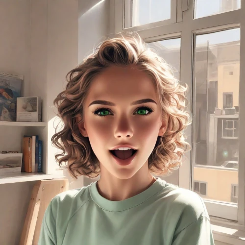 cg,girl with speech bubble,realdoll,the girl's face,illustrator,cgi,natural cosmetic,girl studying,digital painting,woman face,girl in t-shirt,painting technique,daisy jazz isobel ridley,digital compositing,elsa,woman's face,attractive woman,world digital painting,girl at the computer,updo,Digital Art,Line Art
