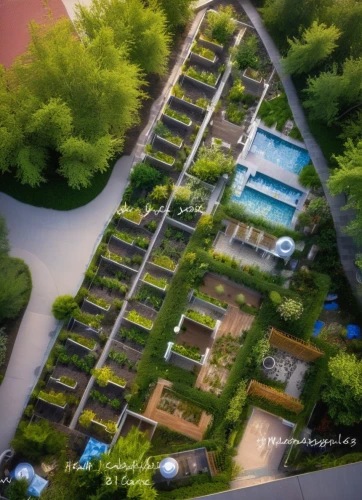houston texas apartment complex,aerial view umbrella,tilt shift,apartment complex,aerial landscape,roof landscape,overhead shot,aerial shot,dji spark,hotel complex,terraces,japanese zen garden,outdoor pool,resort,landscaping,suburban,roof garden,sake gardens,aerial photography,holiday complex,Photography,General,Realistic