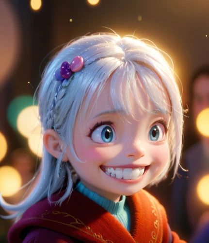 elsa,laika,elf,a girl's smile,cute cartoon character,agnes,princess anna,the snow queen,violet head elf,aurora,frozen,rapunzel,cinderella,coco,disney character,winterblueher,russo-european laika,olaf,little girl fairy,tangled,Anime,Anime,Cartoon