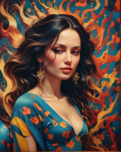 fantasy portrait,fiery,flame spirit,fire artist,oil painting on canvas,fantasy art,fire background,world digital painting,fire angel,flame of fire,fire siren,portrait background,candela,jaya,digital painting,mystical portrait of a girl,art painting,oil painting,flamenco,cayenne,Photography,General,Realistic